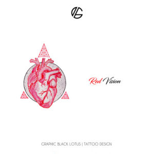 Artwork Tattoo Design Geometric Heart & Patterns
