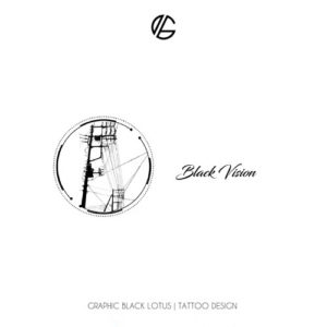 Artwork Tattoo Design Geometric Vision Pole Electric Cables