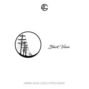 Artwork Tattoo Design Graphic Black Ink Pole Electric