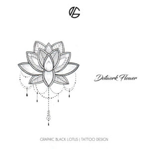Dotwork Flower Lotus