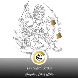sak-yant-hanuman-lotus-tattoo-design